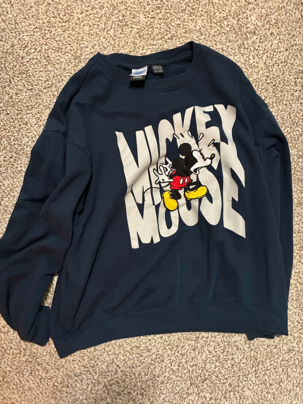 Disney Mickey Mouse Navy Graphic Sweatshirt - Unisex XL